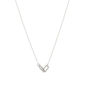 Linked Pave Clip Pendant Necklace